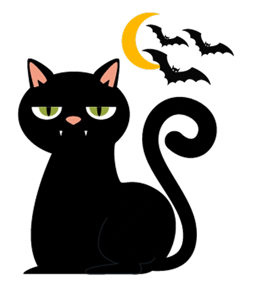 Black Halloween Cat.