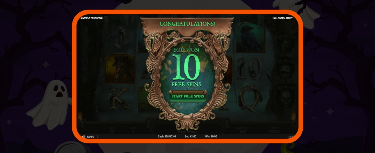 Halloween Jack Free Spins.