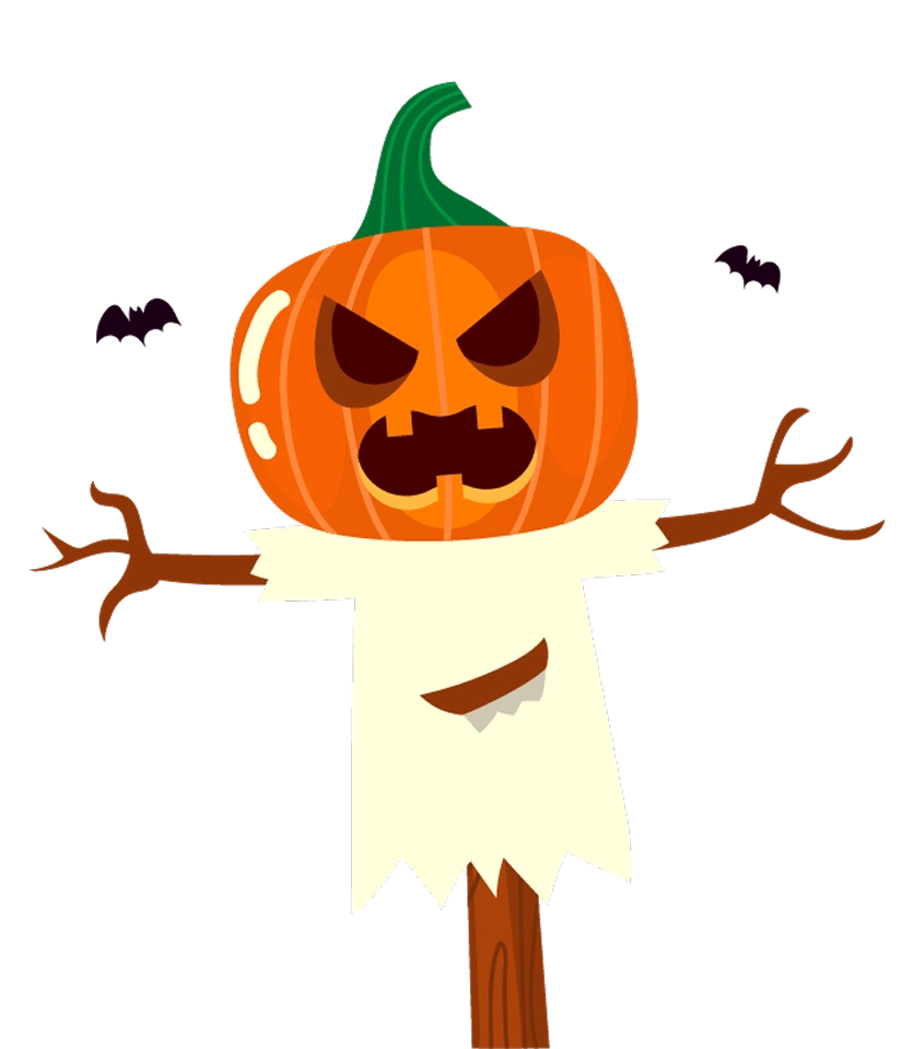 Halloween Slots Character on Main Page.