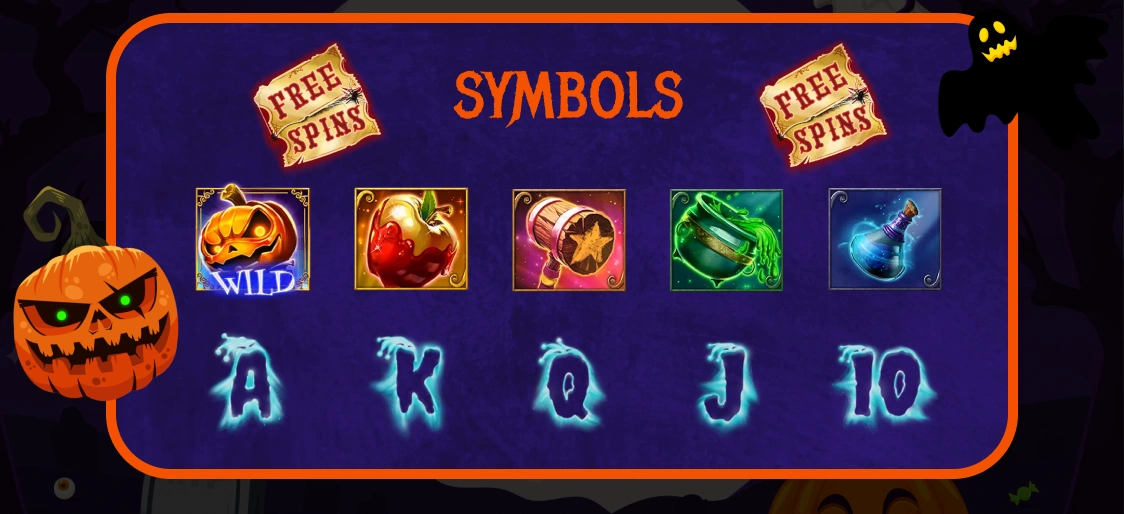 Spooky Carnival Slot Symbols.