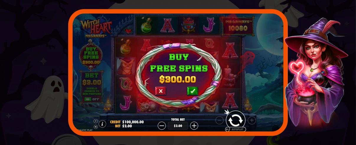 Witch Heart Megaways Bonus Buy.